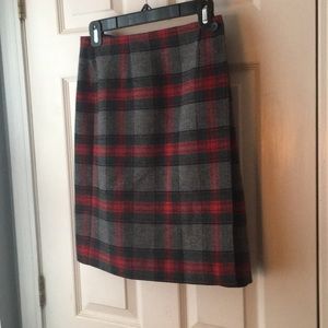 Plaid wrap around skirt